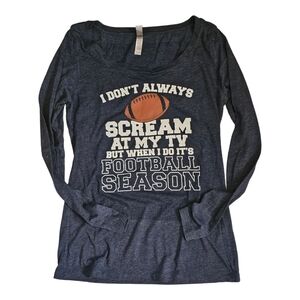 Funny Football Graphic Tee T-shirt medium large